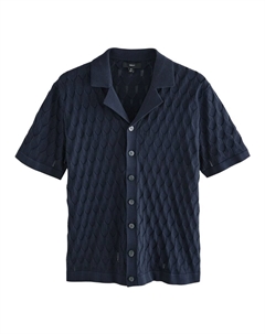 Рубашка обычного кроя на пуговицах, темно-синий Next