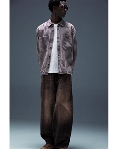 Рубашка в клетку с карманами, мультиколор Pull & bear