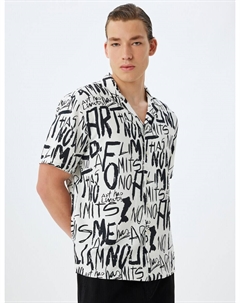 Рубашка обычного кроя на пуговицах, белый Koton