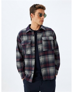 Рубашка обычного кроя на пуговицах, серый Koton