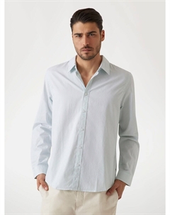 Рубашка обычного кроя на пуговицах Oxford, пастельный синий Guess