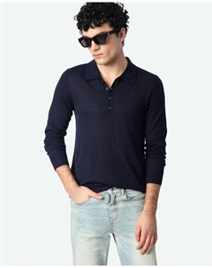 Dimi 100% кашемир мужской свитер с коротким рукавом, тёмно-синий Zadig&voltaire