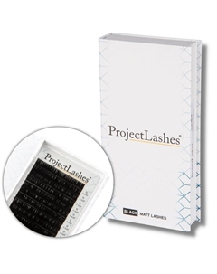 CC 0.10 10 мм черные МАТОВЫЕ искусственные ресницы для наращивания Project lashes