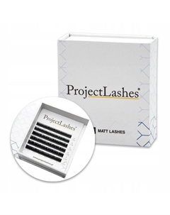 ProjectLashes D 0.10 5-7 мм черные искусственные ресницы MIX MAT для наращивания Project lashes
