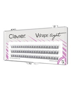 Vshape light C 0.07, ресницы 8 мм Clavier