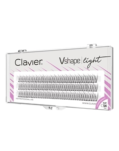 Vshape light C 0.07, ресницы 14 мм Clavier