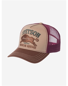 Бейсболка с сеточкой  7751152 TRUCKER CAP GREAT PLAINS (коричневый), Коричневый Stetson