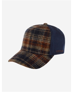 Бейсболка  7760302 TRUCKER CAP WOOL CHECK (синий), Синий Stetson