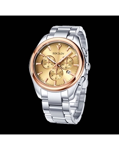 Мужские часы из золота и стали Sokolov