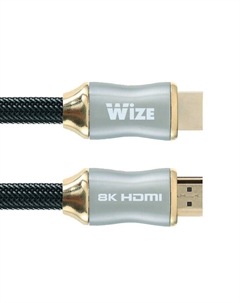 Кабель HDMI WAVC-HDMI8K-1M 1 м, v.2.1, 19M/19M, 8K/120Hz/60Hz, 4K/144Hz/120Hz 4:4:4, eARC, HDCP 2.3/EDID/ HEC/CEC/ DDC, 30 AWG, ультравысокоскоро Wize