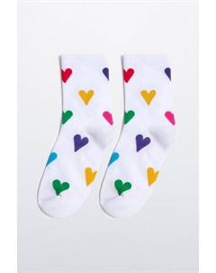 Носки высокие с принтом в сердечко Befree