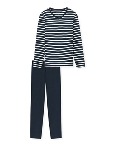 Пижама Casual Essentials, цвет Night blue/White Schiesser