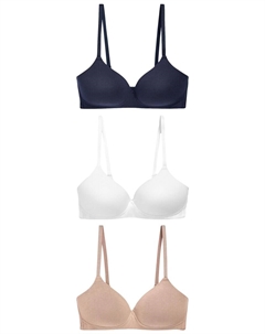 Бюстгальтер-футболка, цвет Beige/Navy/White Next