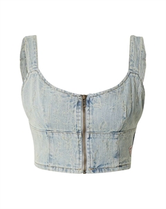 Топ, синий деним Guess