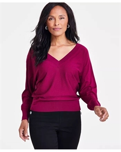 Женский свитер с v-образным вырезом, красный I.n.c. international concepts