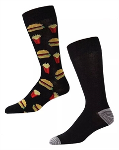 Мужские носки из искусственного шелка Pizza From Bamboo Crew, комплект из 2 пар носков, черный Memoi