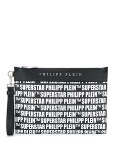 Philipp plein клатч superstar с застежкой на молнии один размер черный Philipp plein