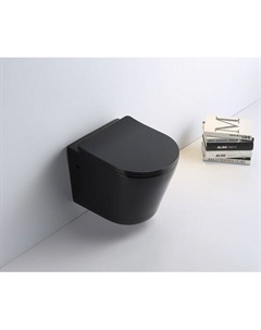 Унитаз подвесной B2330B черно-глянцевый, с крышкой микролифт Ceramalux