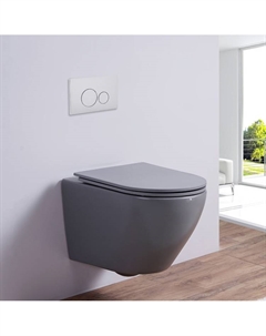 Унитаз подвесной 2197MG с сиденьем микролифт, серый Ceramalux