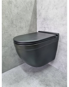 Унитаз подвесной 2198MB с сиденьем микролифт, черный Ceramalux