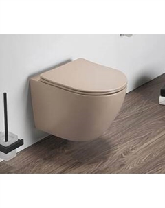 Унитаз подвесной 2197MC с сиденьем микролифт, капучино матовый Ceramalux