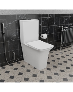 Унитаз-компакт 1222A с сиденьем микролифт, белый Ceramalux