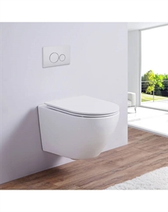 Унитаз подвесной 5177 с сиденьем микролифт, белый Ceramalux