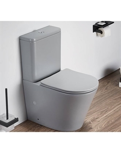 Унитаз-компакт 2179XMH с сиденьем микролифт, светло-серый матовый Ceramalux