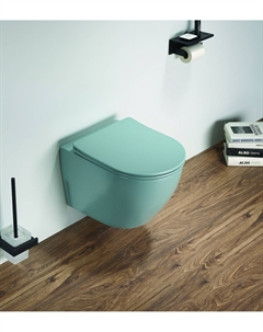 Унитаз подвесной 2197MLG с сиденьем микролифт, зеленый матовый Ceramalux