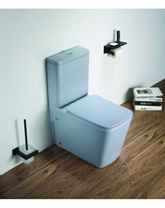 Унитаз-компакт 2170AXMHL с сиденьем микролифт, голубой матовый Ceramalux