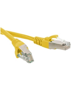 Патч-корд SFTP кат.6, 0.5 м, RJ45-RJ45, желтый, экранированный, LSZH, (PC-LPM-SFTP-RJ45-RJ45-C6-0.5M-LSZH-YL) Hyperline