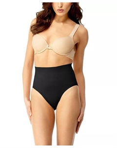 Женские бесшовные утягивающие трусы с высокой талией и умеренным покрытием, черный Memoi