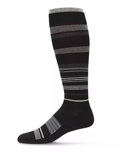 Мужские хлопковые компрессионные носки в разноцветную полоску, бежевый Memoi