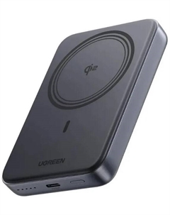 Аккумулятор внешний UGREEN PB763 55135B Magnetic Wireless Power Bank Qi2. цвет: серый космос Ugreen