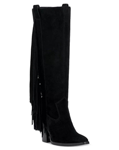 Женские сапоги до колена Pelia с широкой икрой и бахромой, черный Vince camuto