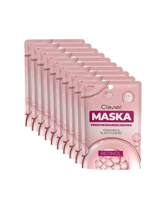 Тканевая маска, против морщин с ретинолом, 10 шт. Clavier