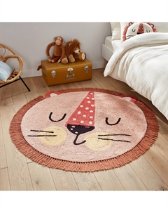 Ковер детский в виде головы львенка Junglito разноцветный Laredoute