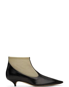 Черные и бежевые сетчатые сапоги The row