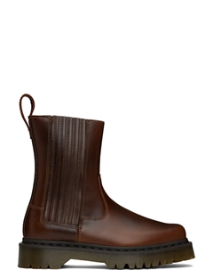 Коричневые кожаные ботинки Amaaya Lo Dr. martens