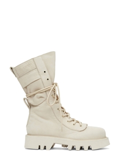 Ботинки из кожи цвета «белого комбата» Jw anderson