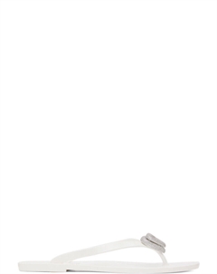 Белые шлепанцы с двойным сердцем Mach & mach