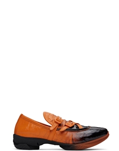 Оранжево-черные мокасины Sonia с пряжками Kiko kostadinov