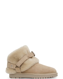 Ботинки Chubby из бежевой замши и овчины Burberry