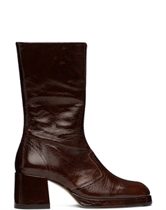 Женские сапоги Cass из лакированной кожи, коричневый Miista