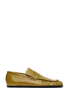 Желтые лакированные туфли-лоферы Jil sander