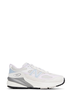 Большие детские кроссовки серо-фиолетовые 990v6 New balance