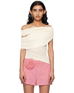 Off-White блузка из джерси сабле Blumarine