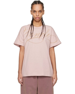 Розовая футболка с логотипом S/S Moncler