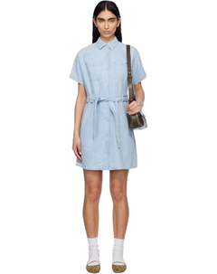 Синее мини-платье из денима Suzanne A.p.c.