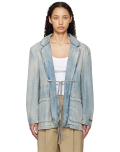 Синяя выцветшая джинсовая куртка Msgm